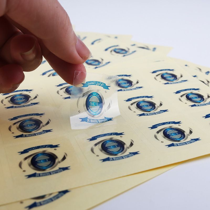 clear plastic stickers labels