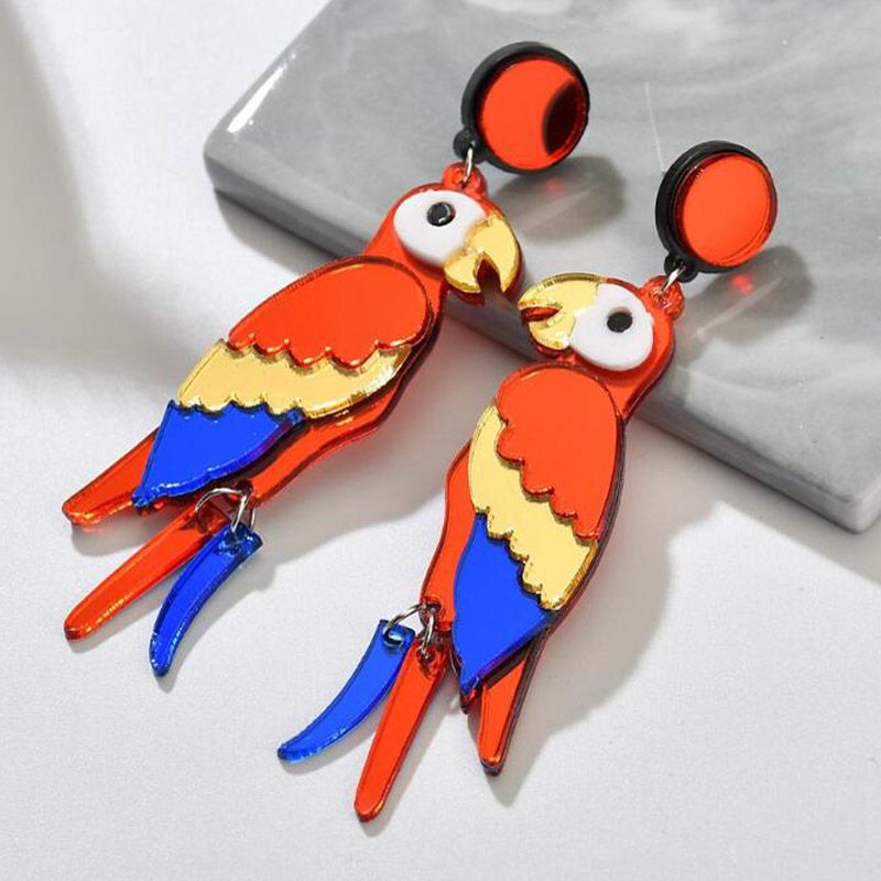 1 Par De Pendientes De Aves Femeninas Acrílicas Diversas De 1 Par De Pendientes De Aves Femeninas Acrílicas Diversas De