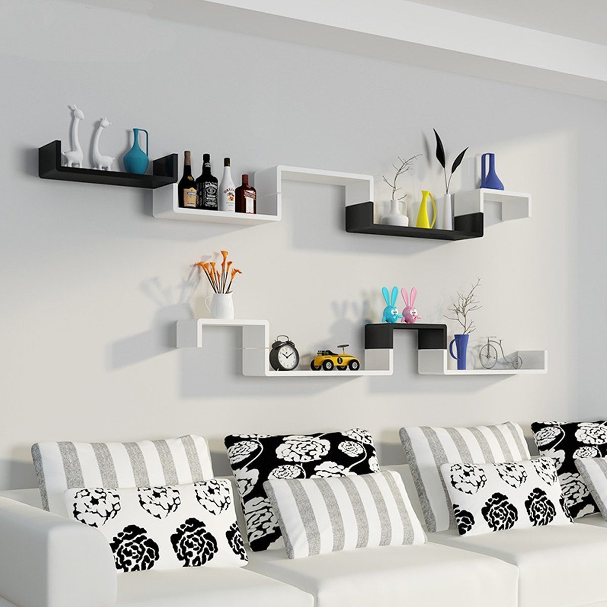 Of 3 Floating Shelves Bookshelf Wall Mount Shelf Display Home