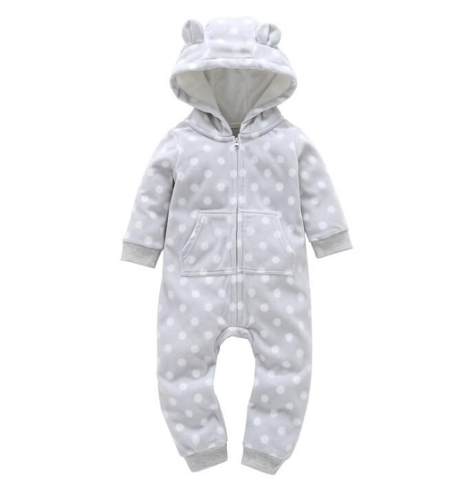 Clearance Christmas Gift Newborn Baby Boy Girl Warm Jumpsuit,Velvet Cartoon Bear Hooded Romper Winter Thickening Bodysuit