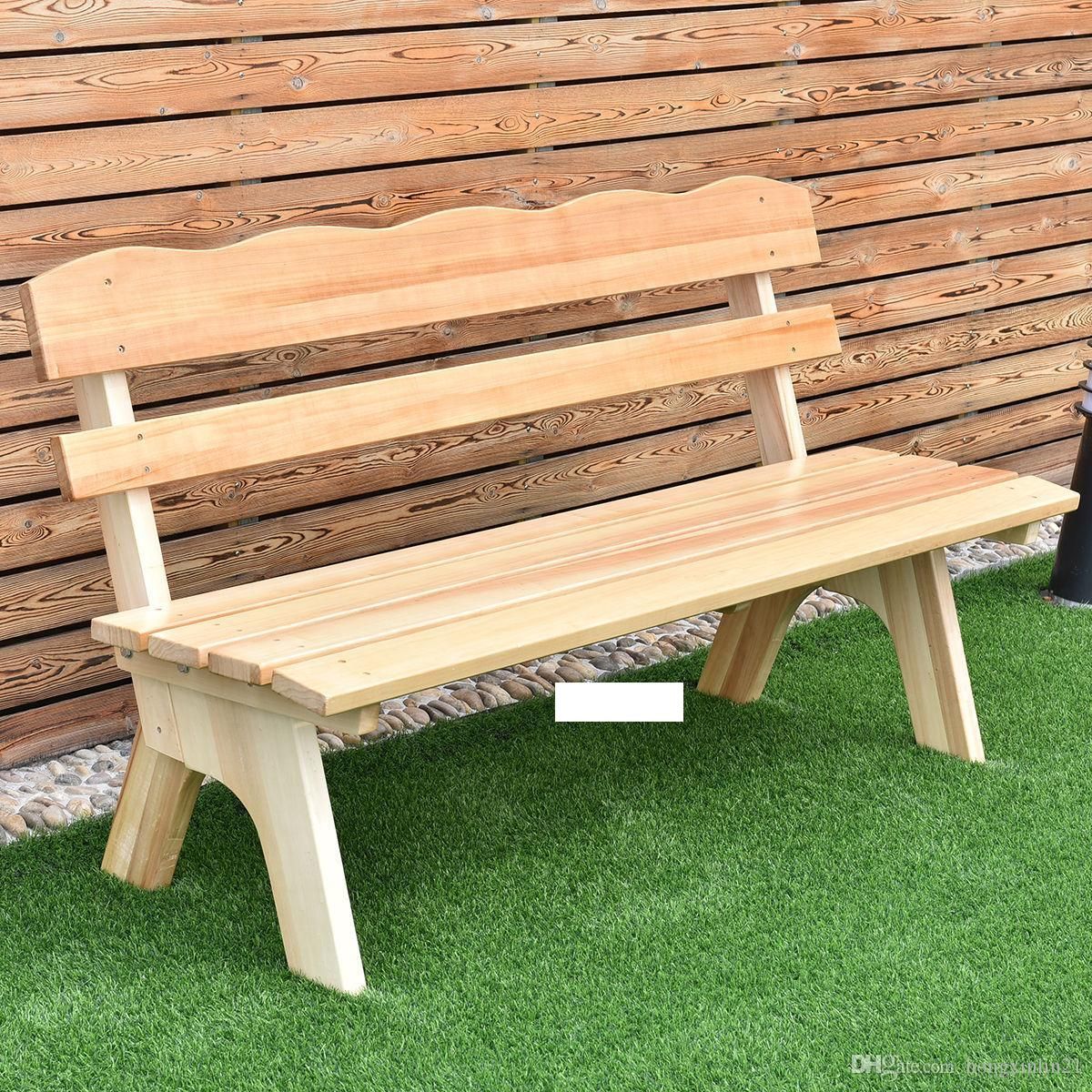 2020 5 Ft 3 Seats Outdoor Wooden Garden Bench Chair Wood