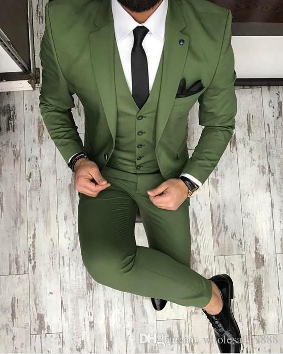 Costume vert olive homme Clearance