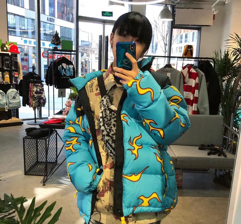 golf wang puffer jacket flame