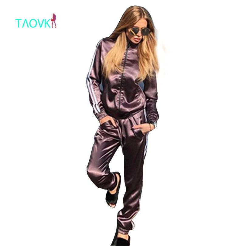 silk tracksuit set