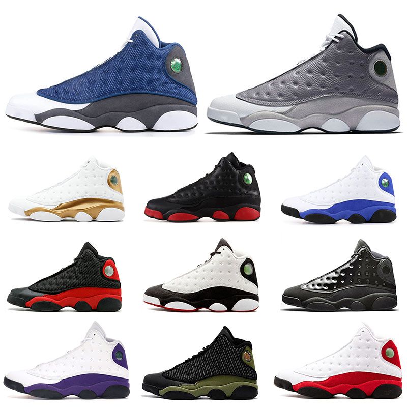 2020 Nike Air Jordan Retro 13 XIII Gris Flint Para Hombre De Los Zapatos De  Baloncesto Tapa Y Vestido Púrpura 13s Corte Lakers Verde Oliva Hombres Bred  Zapatilla De Deporte Por Nice_sports_shop,