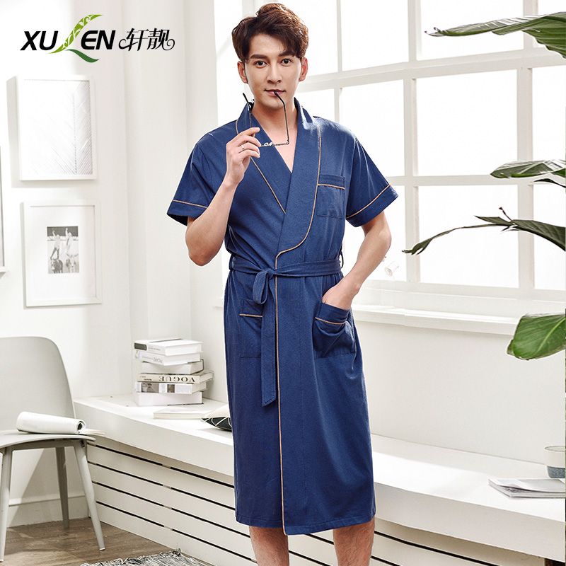 Vogue Men Women Nightgown Robe Long Sleeve Flannel Pajamas Couple Warm Bathrobe