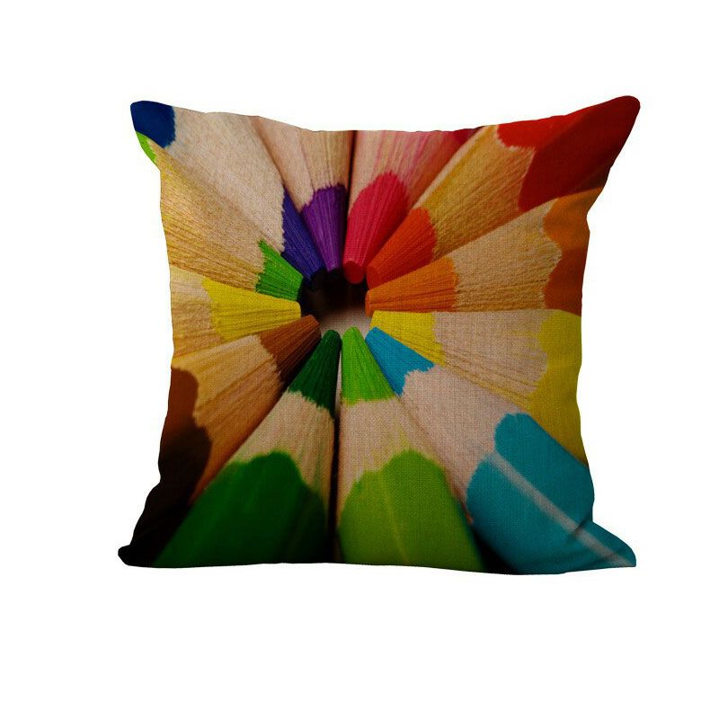 Cheap Sublimation Blank Canvas Polyester Pillow Case Hot Transfer