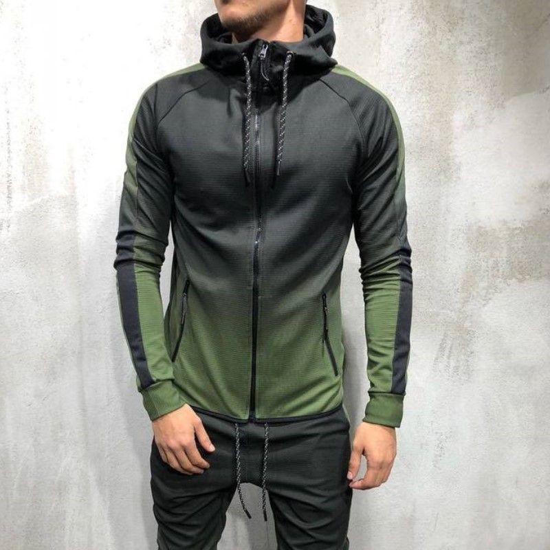 Discount Mens Designer Hoodies Hot Sweat Suits 3D Gradient Zipper ...