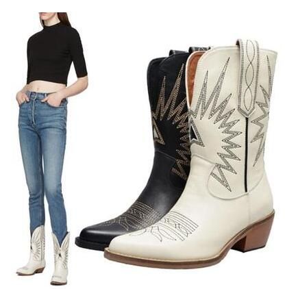white short cowboy boots