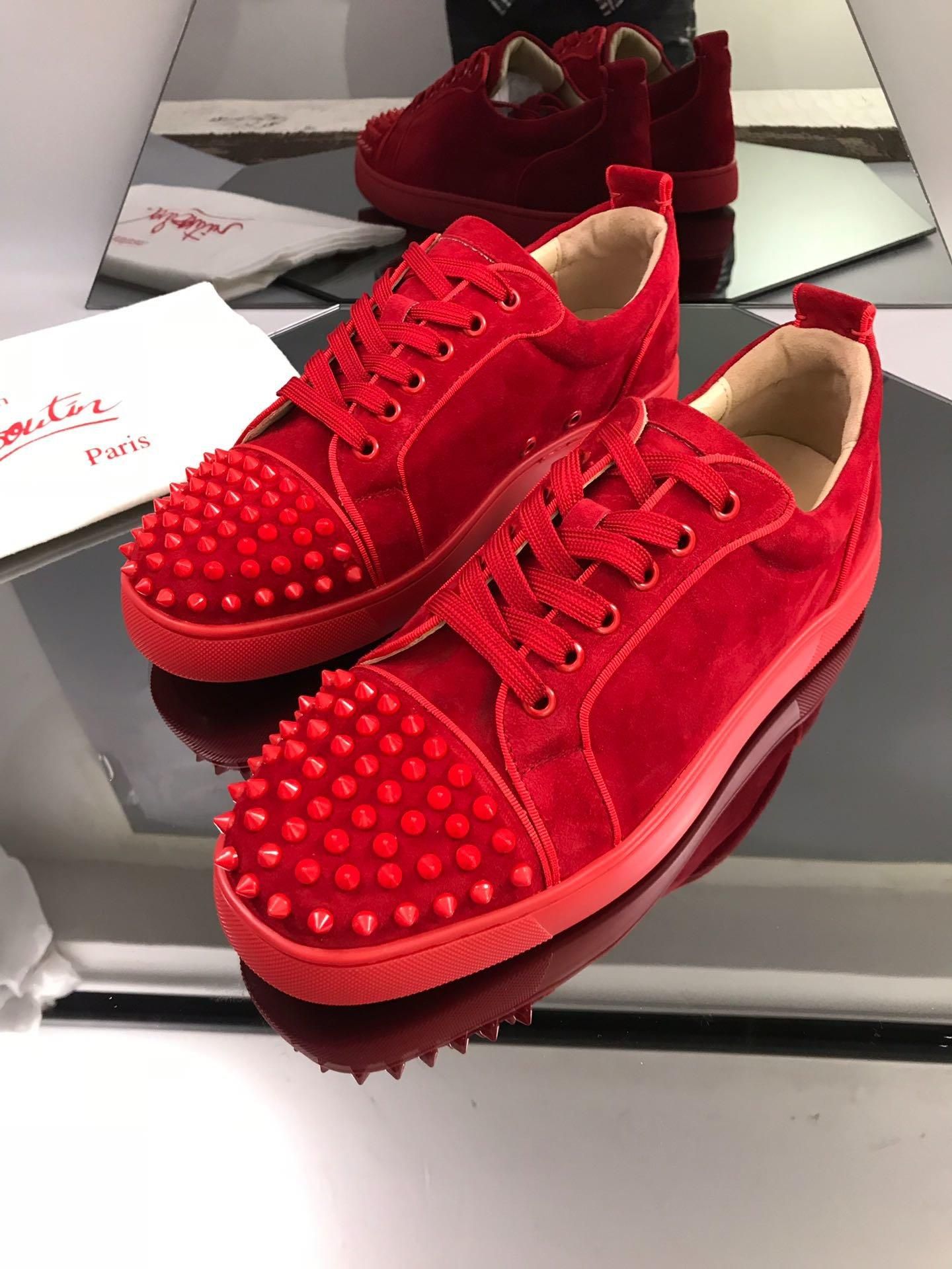 Red designer sneakers Clearance