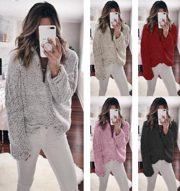 asymmetrical zip moletom com capuz women's