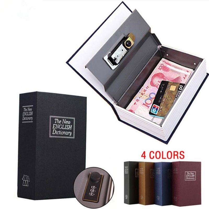 Large Secret Dictionary Book Safe Security Key Lock Money Cash Jewellery Box