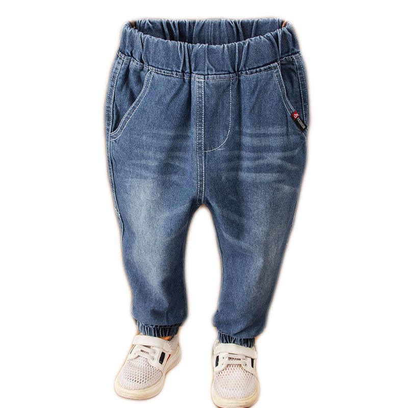 Fashion New Boys Blue Jeans Baby Boy Solid Long Denim Pants Kids Cotton ...