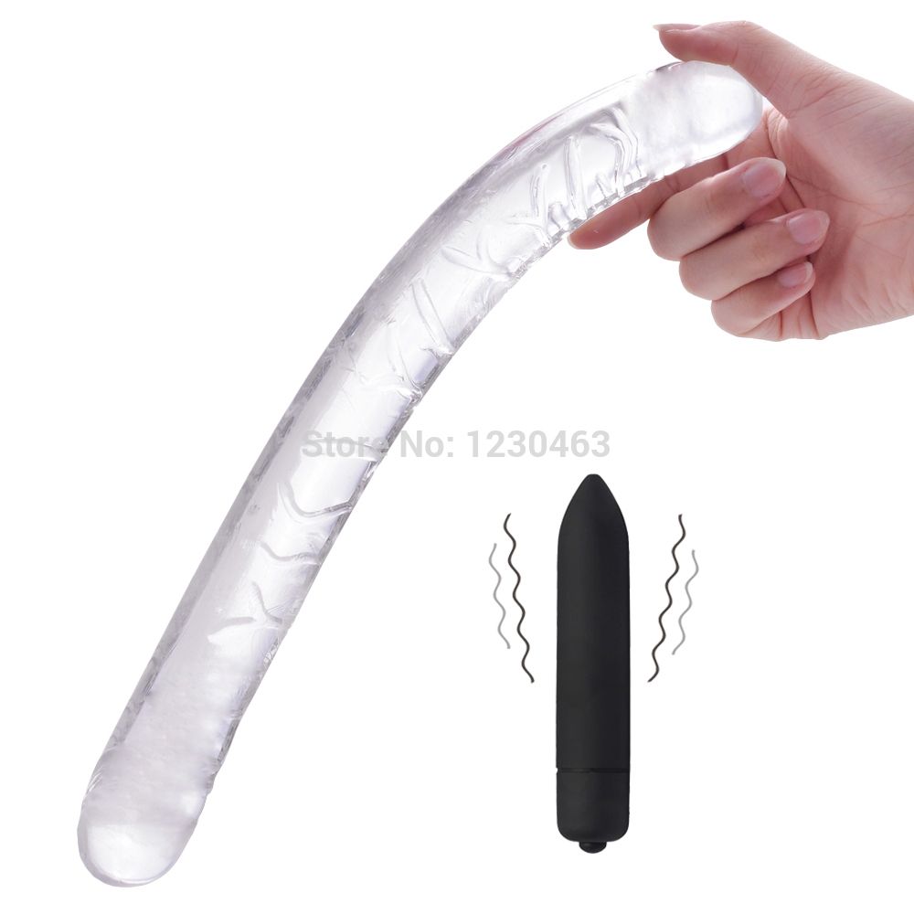 10 Speed Vibration Bullet Double Dildo Vibrator For Women Lesbian Vaginal Massager Anal Plug Jelly Dildos Dong Sex Products Y191216 From Zhengrui08, $21.45 DHgate picture