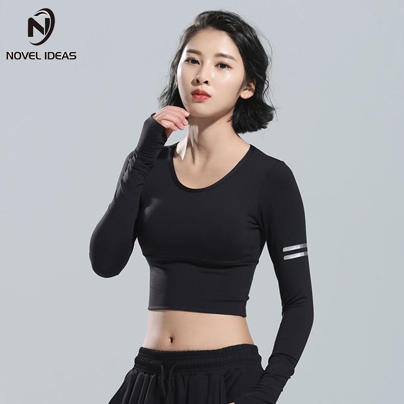 fitness long sleeve crop top
