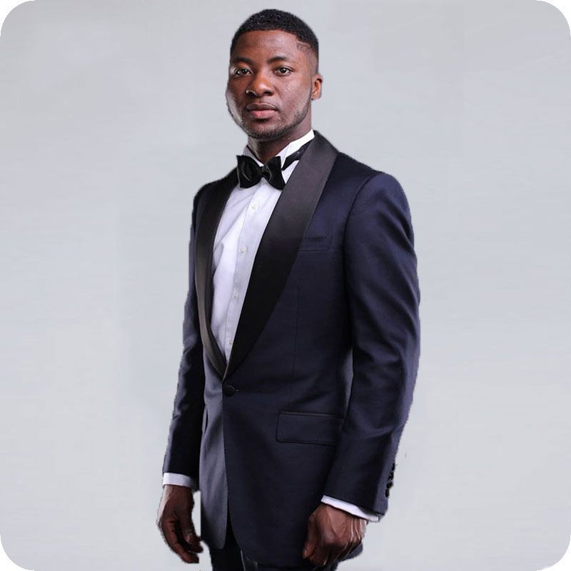 Acquistare Smoking Blu Scuro Sposo Smoking Uomo Abiti Disegni Nero Scialle  Bavero Groomsmen Giacca Pantaloni 2 Pezzi Uomo Blazer Cerimonia Formale  Costume Homme Economico | Consegna Veloce E Qualità | It.Dhgate