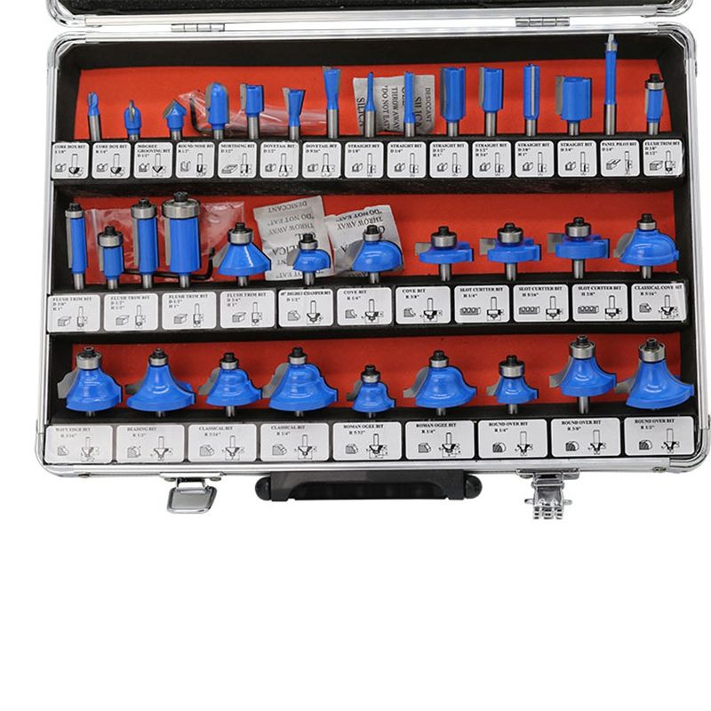 Cortador de Fresado Fuerte y Duradero Form Herramientas de Corte para Carpinter/ía con Buen Rendimiento y Excelente Mano de Obra Broca de Enrutador de 5 Piezas 1//4 V/ástago para Ranurado de Madera