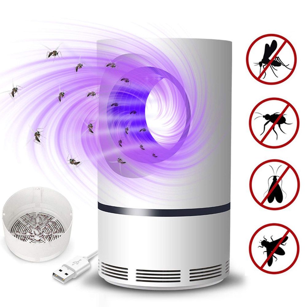 l/ámpara led Catch Insect Mosquitoes USB Mata a los Mosquitos el/éctricos PLX Anti Mosquito Blanco