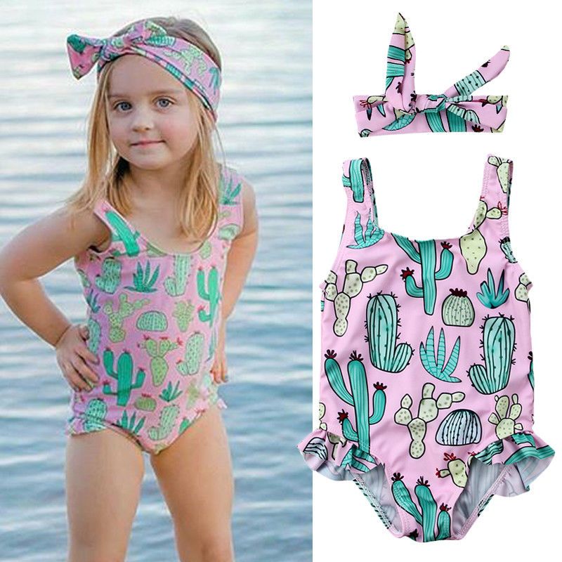 girls cactus swimsuit
