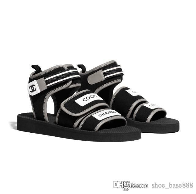 black designer sandals