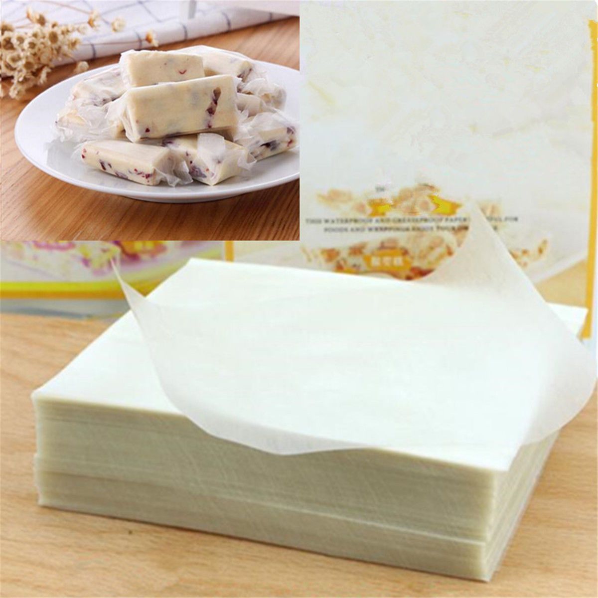 500 Sheets Edible Glutinous Rice Paper Nougat Candy Edible Essential