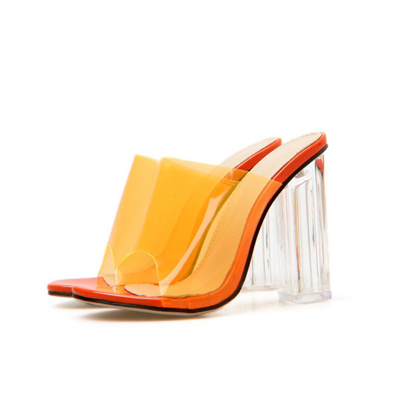 orange color sandals
