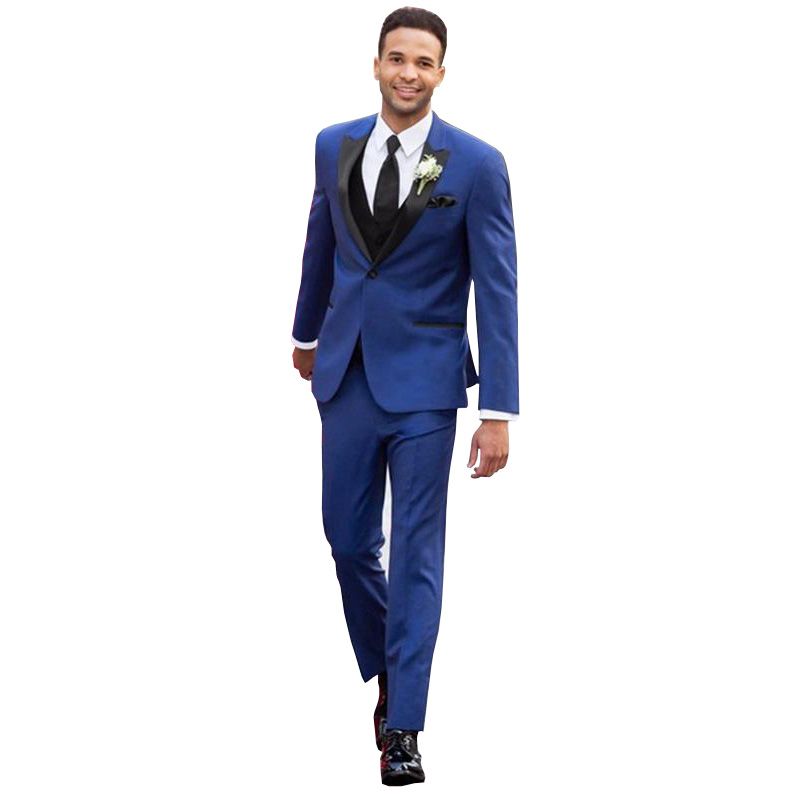 Compre 2019 Ropa Guapo Para Hombre Dos Piezas Slim Fit Groom Wear Un Botón  De Solapa En Pico Ropa De Hombre Tailor Trajes Conjunto Chaqueta + Pantalón  A 120 € Del Bridalaffairblazer | Es.Dhgate.Com