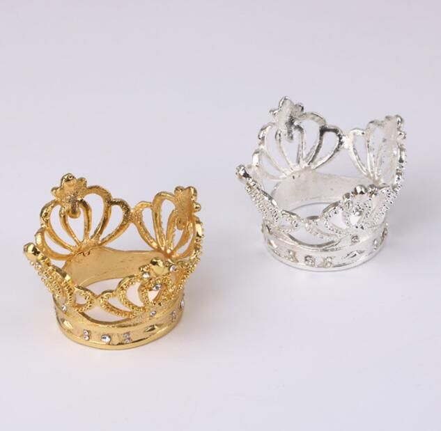 fridaymonga Portatovagliolo 12pcs Moderna Corona A Forma di Anelli di Tovagliolo di Metallo Multi Funzione Asciugamano Fibbia Titolare per La Festa di Nozze Feste Decorazione della Tavola di Casa 