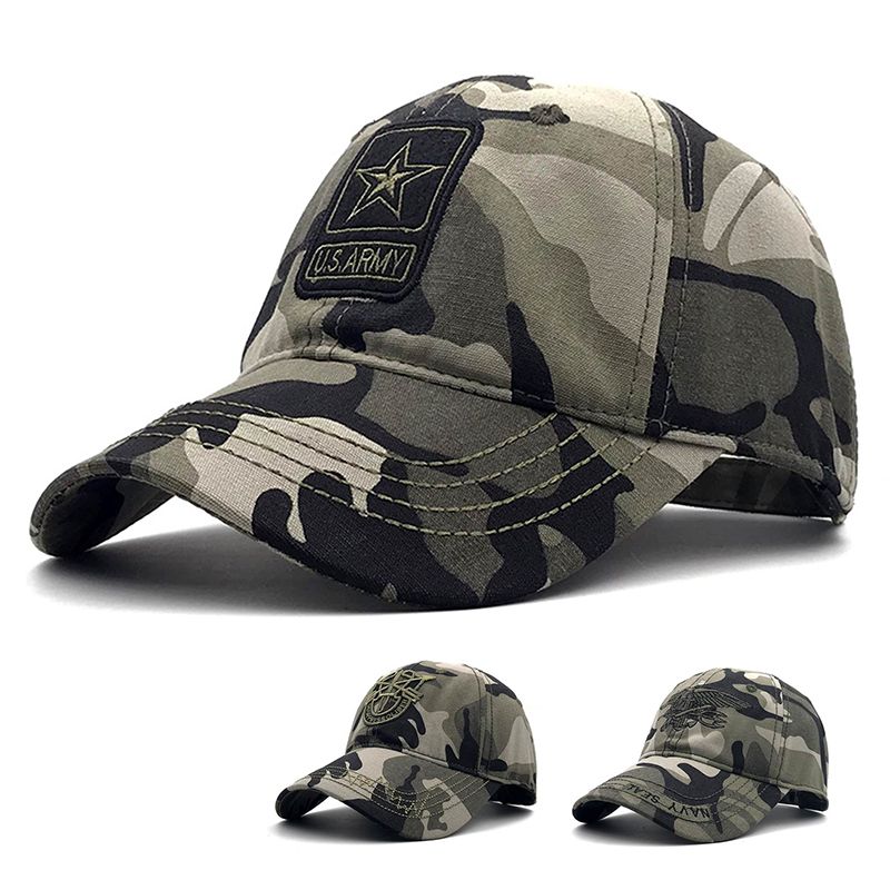 Us Army Camo Baseball Cap Fishing Caps Men Outdoor Hunting Camouflage Navy Seal Hat Airsoft Tactical Hiking Snapback Hats Beanies Kangol From