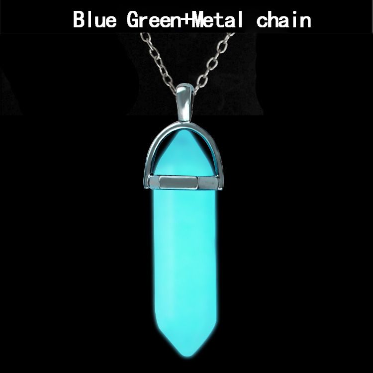 Blue Green+Metal chain