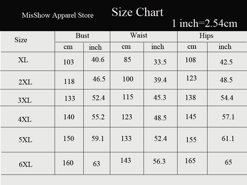 Plus Size Dress Chart