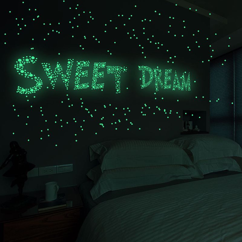 Glow In The Dark Star Wall Stickers 407Pcs Round Dot Luminous Kids Room Decor Glow In The Dark Star Wall Stickers 407Pcs Round Dot Luminous Kids Room Decor