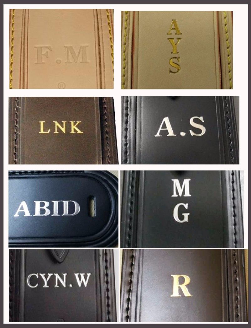 Wholesale High Quality Custom hot stamp Initial keepall Leather