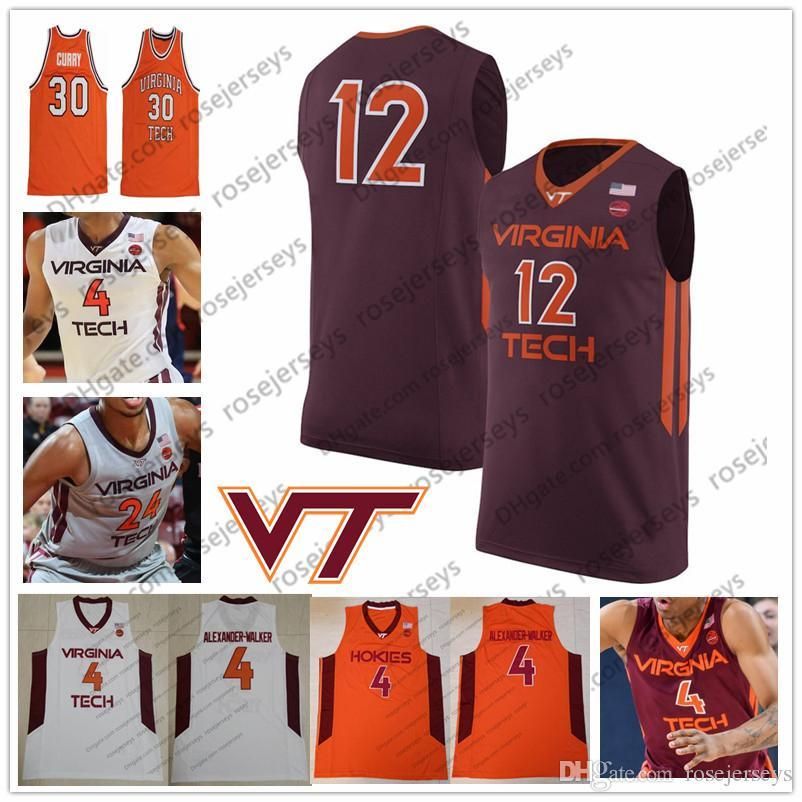 dell curry virginia tech jersey