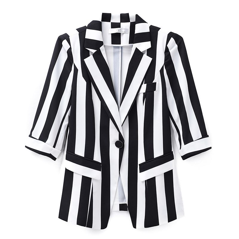 Striped Slim Small Suit Women Blazers 