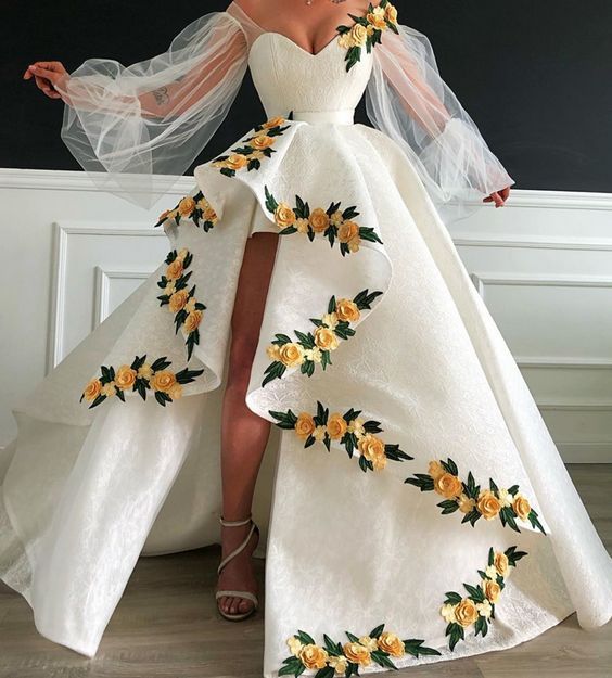 embroidered prom dresses 2019