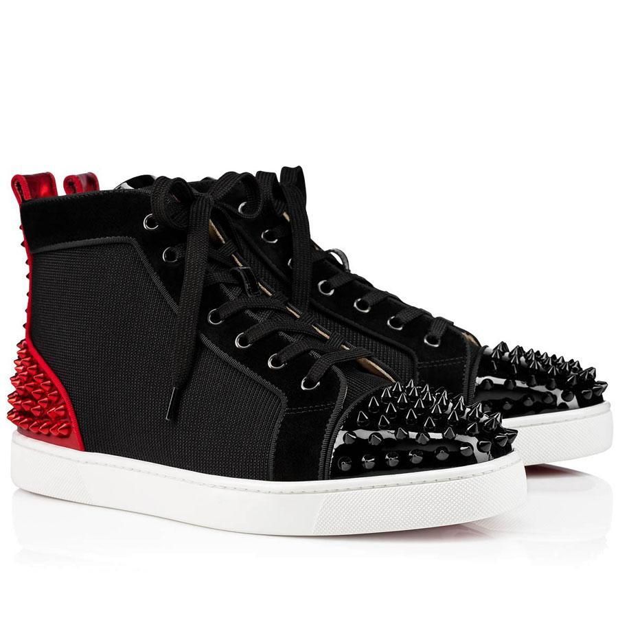 red bottom high tops