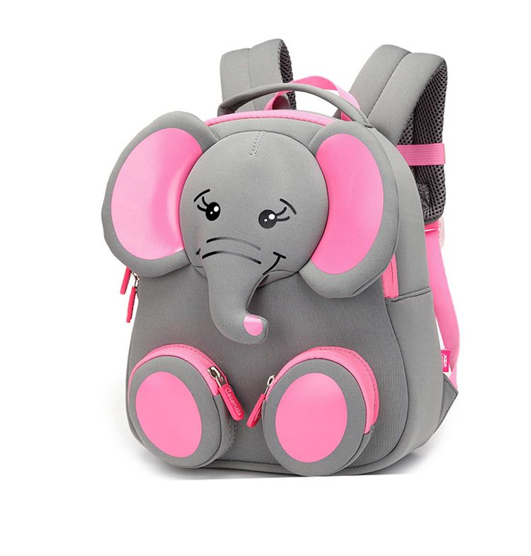 Kids Baby Cartoon Elephant Shoulder School Bags Kindergarten Backpack Toddler
