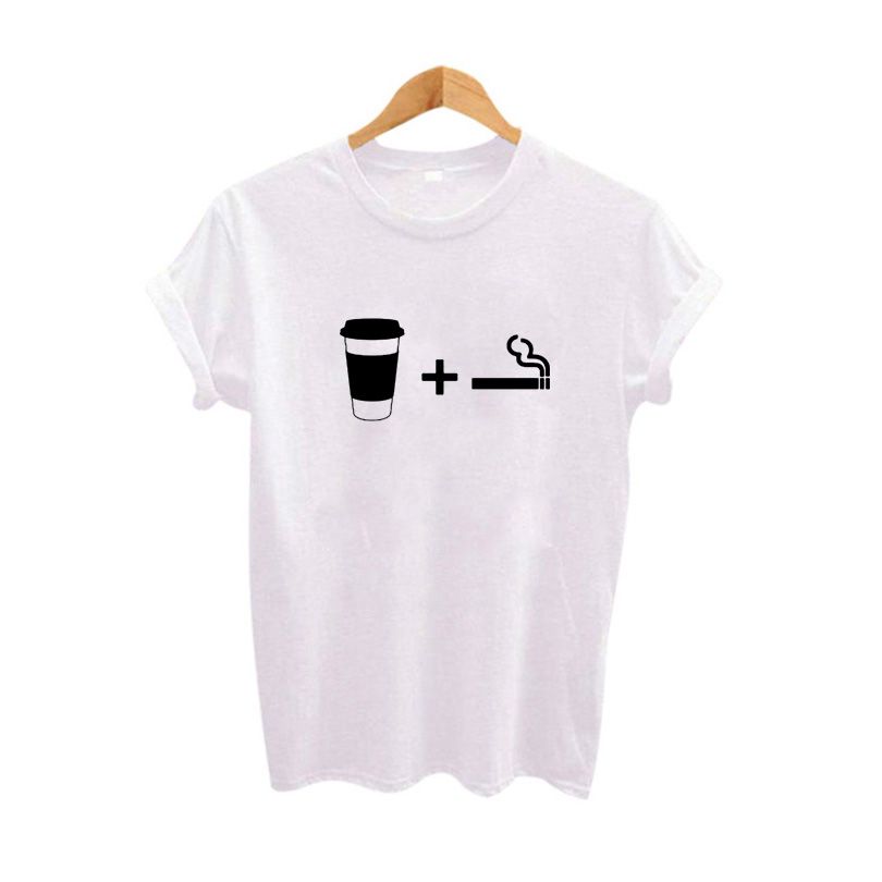 Camiseta Camiseta Tumblr Camiseta para mujer de Streetwear Hip Hop Harajuku Cigarrillos de
