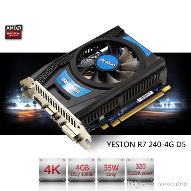 jealousy packet Highland Radeon R7 200 Series R7 240 GPU 4GB GDDR5 128bit Gaming Desktop PC Video  Graphics Cards Support VGA/DVI/HDMI From Pacers66, $198.64 | DHgate Israel