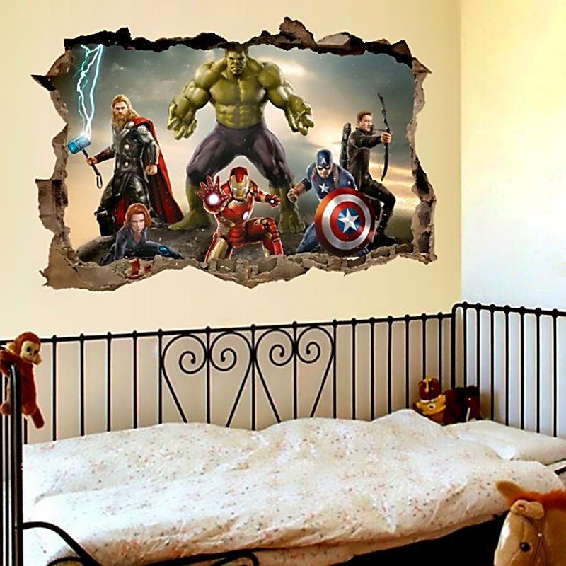 Compre Pelicula De Dibujos Animados Avengers Pegatinas De Pared