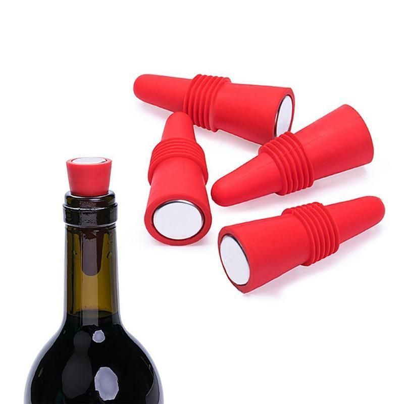Silicone Wine Stoppers Leak Free Wine Bottle Sealers For Red Wine