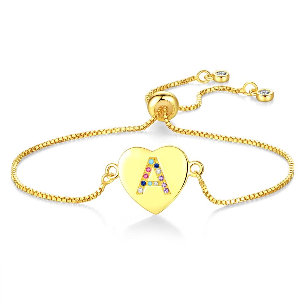 heart shaped pendant with alphabets