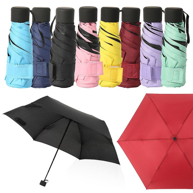 2020 Mini Pocket Umbrella Portable Lightweight Women 5 Fold Windproof