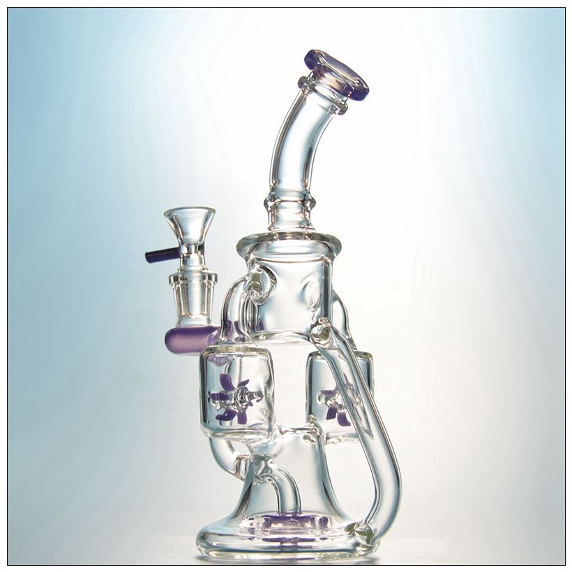 Purple bong with bowl