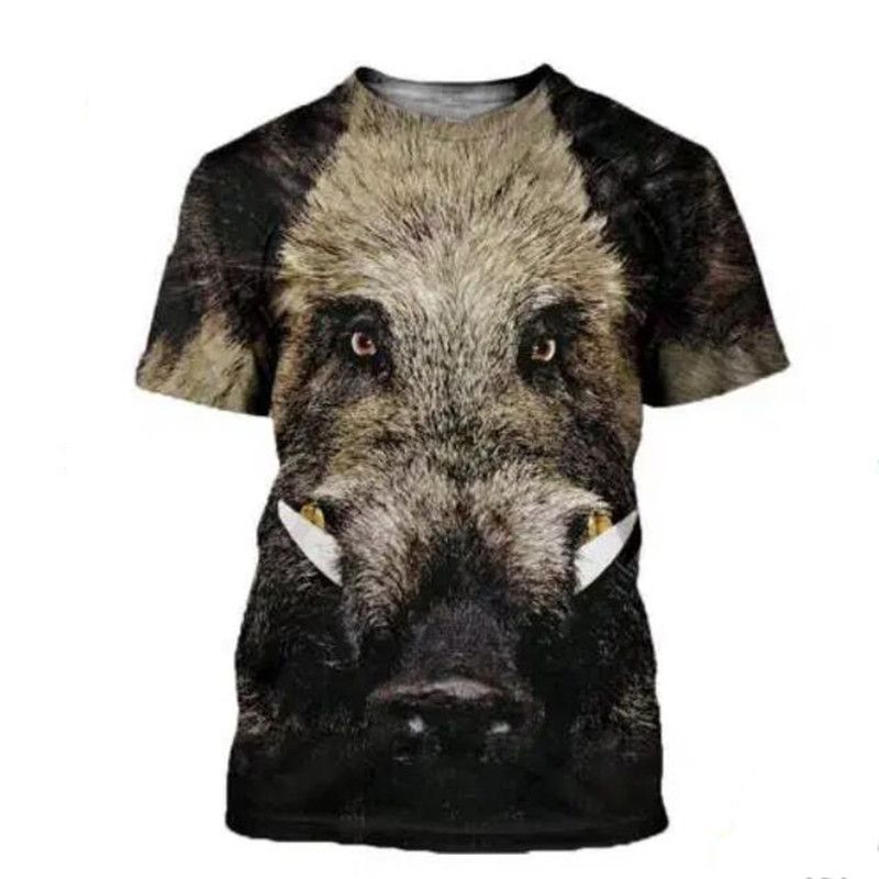 Fashion T Shirt Boar Hunting 3D Printed T Shirt Unisex Casual