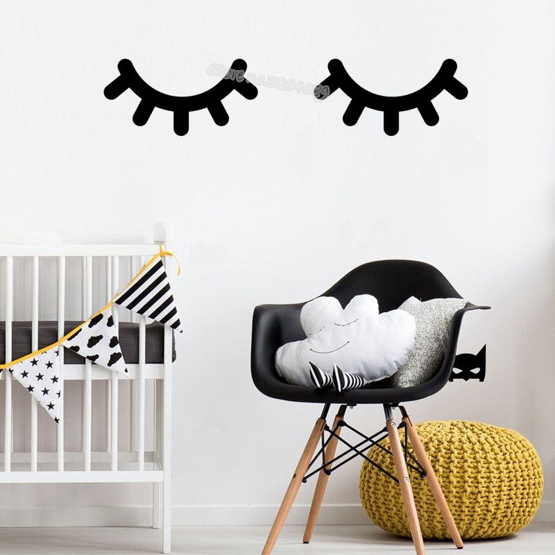 Sleepy Eyes Wall Decal Good Lashes Home Decor Baby Girl Bedroom Nursery Wall Sticker Eye Eyelashes Beauty Salon Shop Mural Wall Accents Stickers Wall Adhesives From Nanfang2016 0 99 Dhgate Com
