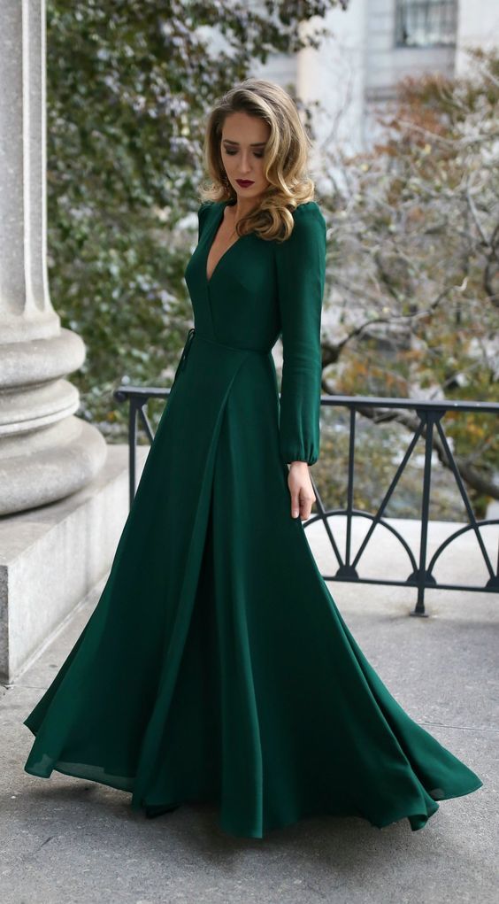 V Neck Evening Bridesmaid Dresses 