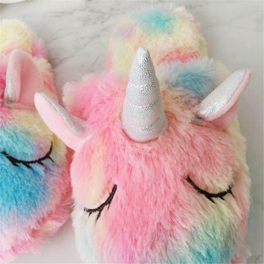 Kids Family Unicorn Slippers Household Anti-Slip Indoor Home Slippers for Girls and Boys