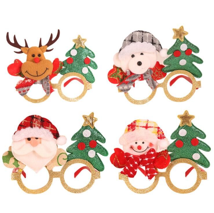 Montatura per Occhiali Natalizi Occhiali Glitter per Feste di Natale Occhiali Natale Donne e Uomini Costume Forniture per Feste Novità Montature per Occhiali per Feste per Bambini Babbo Natale 